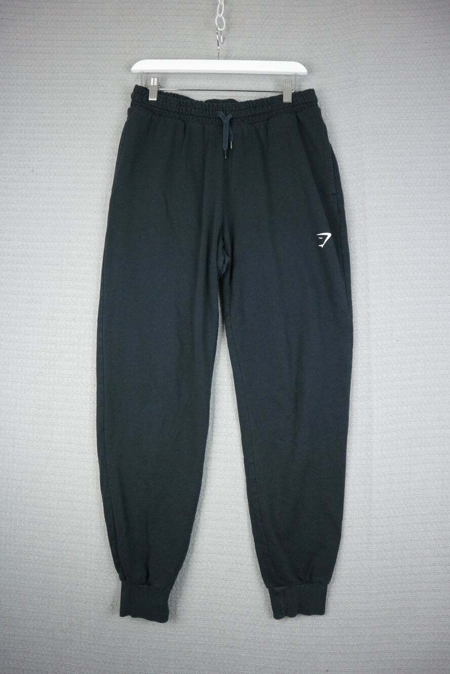 Gymshark Black Jogger Sweatpants with Drawstring Waist Medium